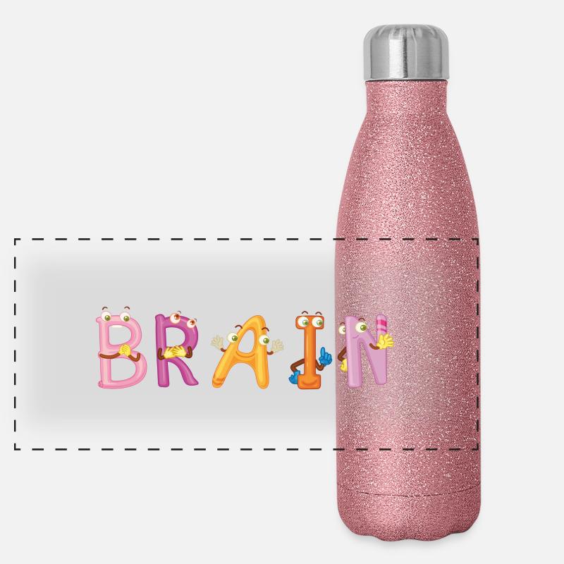 Brain Panorama Glitzer Isolierflasche 500 ml