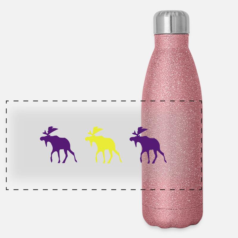 Schweden Panorama Glitzer Isolierflasche 500 ml
