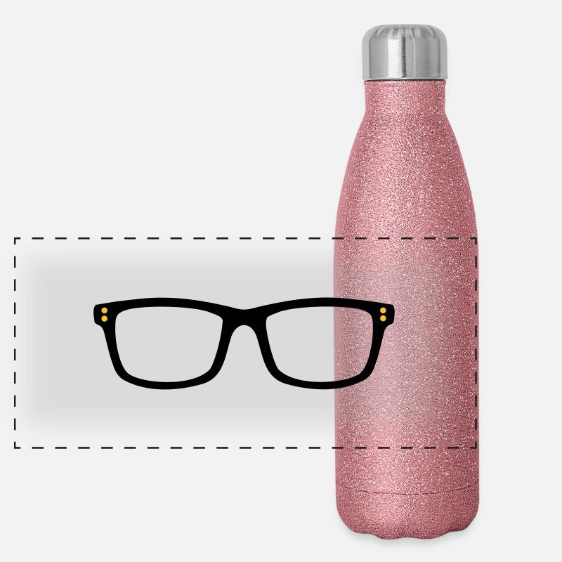 Brille Panorama Glitzer Isolierflasche 500 ml