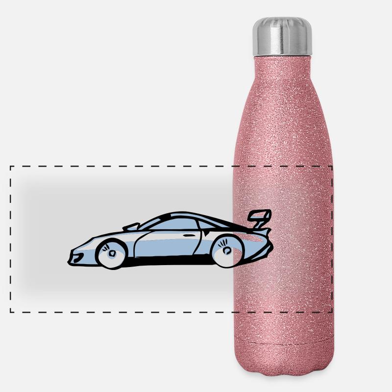 Voiture de sport Gourde isotherme panoramique pailletée 500 ml