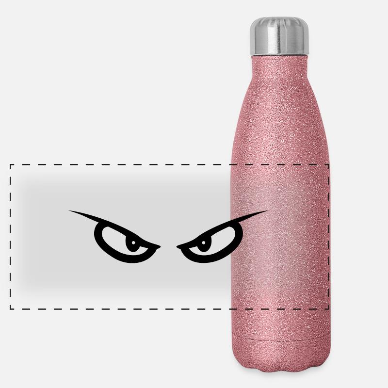 Evil Peep Cartoon Monster Horror Eyes Face Panoramic Glitter Thermal Bottle 500 ml