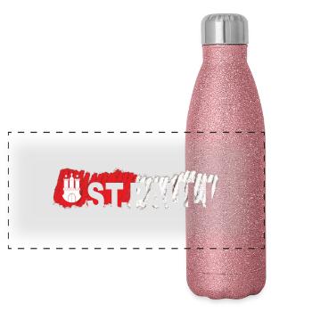 St.Pauli 2FB - Panoramic Glitter Thermal Bottle 500 ml - pink glitter - Front