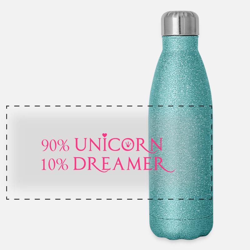 Unicorn Gourde isotherme panoramique pailletée 500 ml