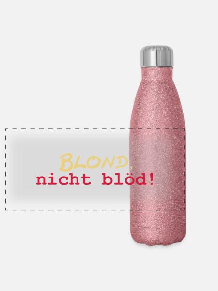 Blond nicht blöd - Panorama Glitzer Isolierflasche 500 ml - Pink Glitzer