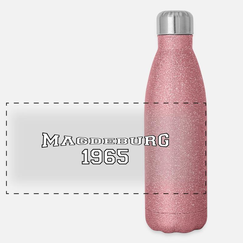 Magdeburg Panorama Glitzer Isolierflasche 500 ml