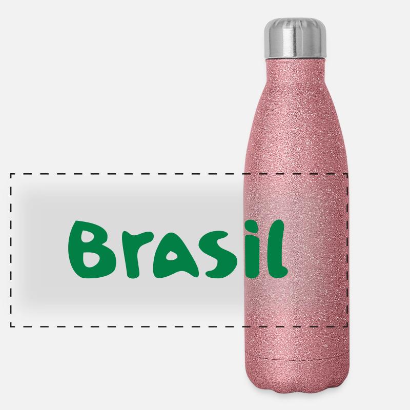 Brasil_V1 Panorama Glitzer Isolierflasche 500 ml