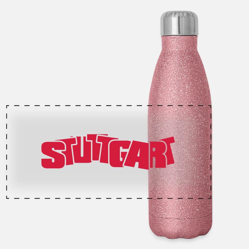 Stuttgart Panorama Glitzer Isolierflasche 500 ml