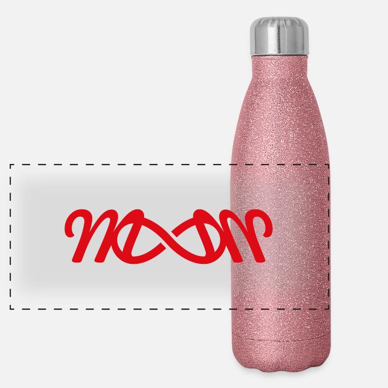 momforever Panorama Glitzer Isolierflasche 500 ml