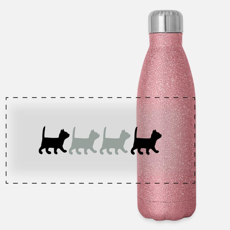 Kitten Panoramic Glitter Thermal Bottle 500 ml