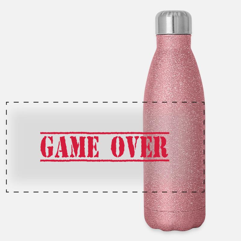 Game Over Panorama Glitzer Isolierflasche 500 ml