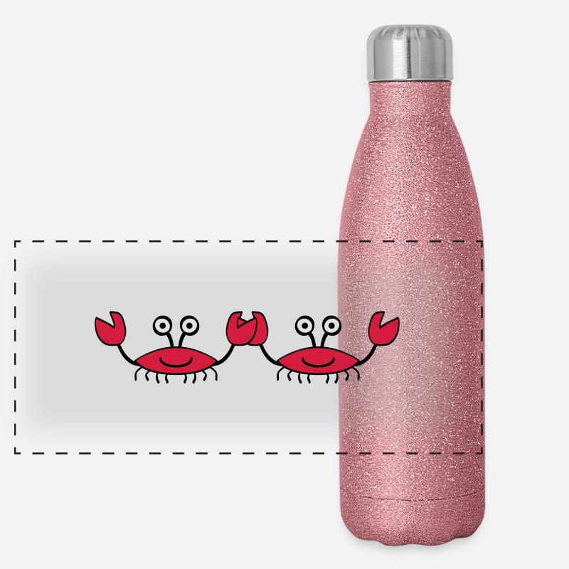Crabs Panorama Glitzer Isolierflasche 500 ml