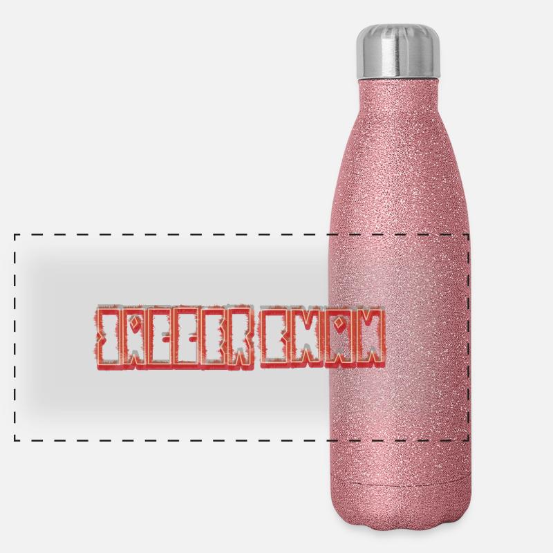 JaggerChan Lettering Dick red Panoramic Glitter Thermal Bottle 500 ml