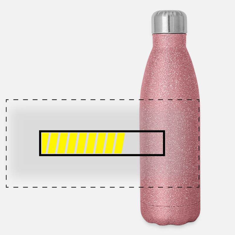 Ladebalken Loading Bar dauer zeit wird geladen Uni Panorama Glitzer Isolierflasche 500 ml