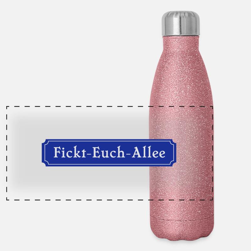 Fickt-Euch-Allee (dh) Panorama Glitzer Isolierflasche 500 ml