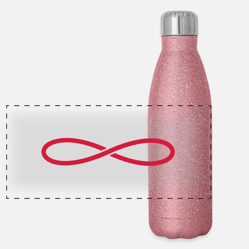 symbole de l'infini Gourde isotherme panoramique pailletée 500 ml