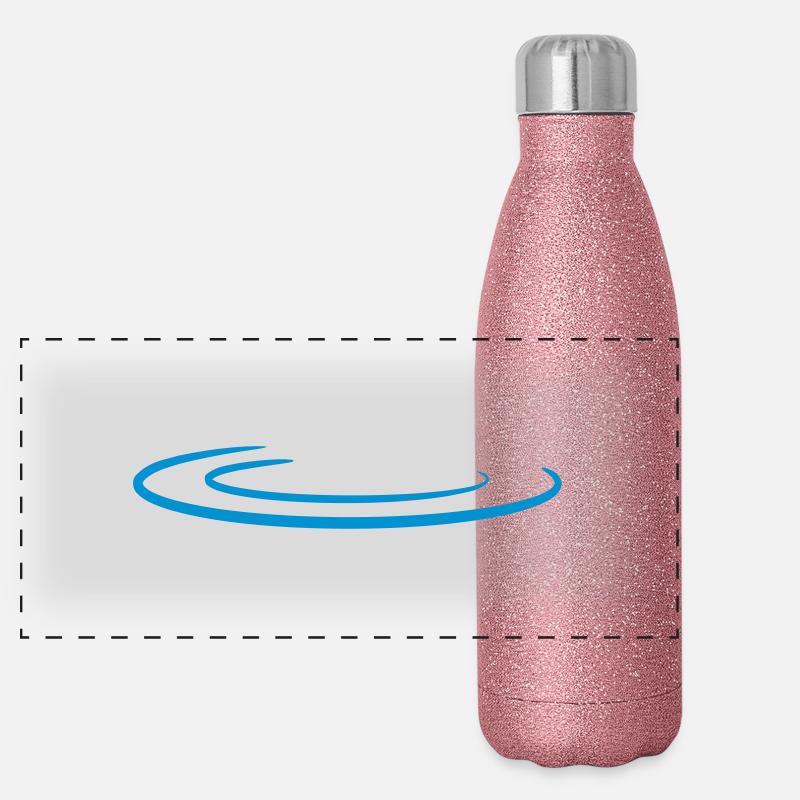 Water Drop Wave Panoramic Glitter Thermal Bottle 500 ml