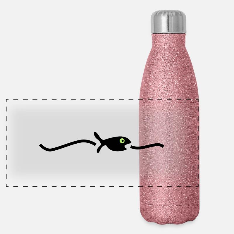 floating fish Panoramic Glitter Thermal Bottle 500 ml