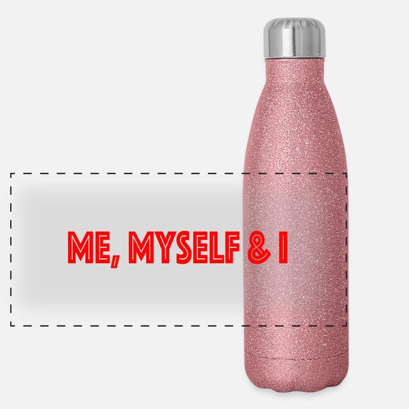 moi moi-même et moi Gourde isotherme panoramique pailletée 500 ml