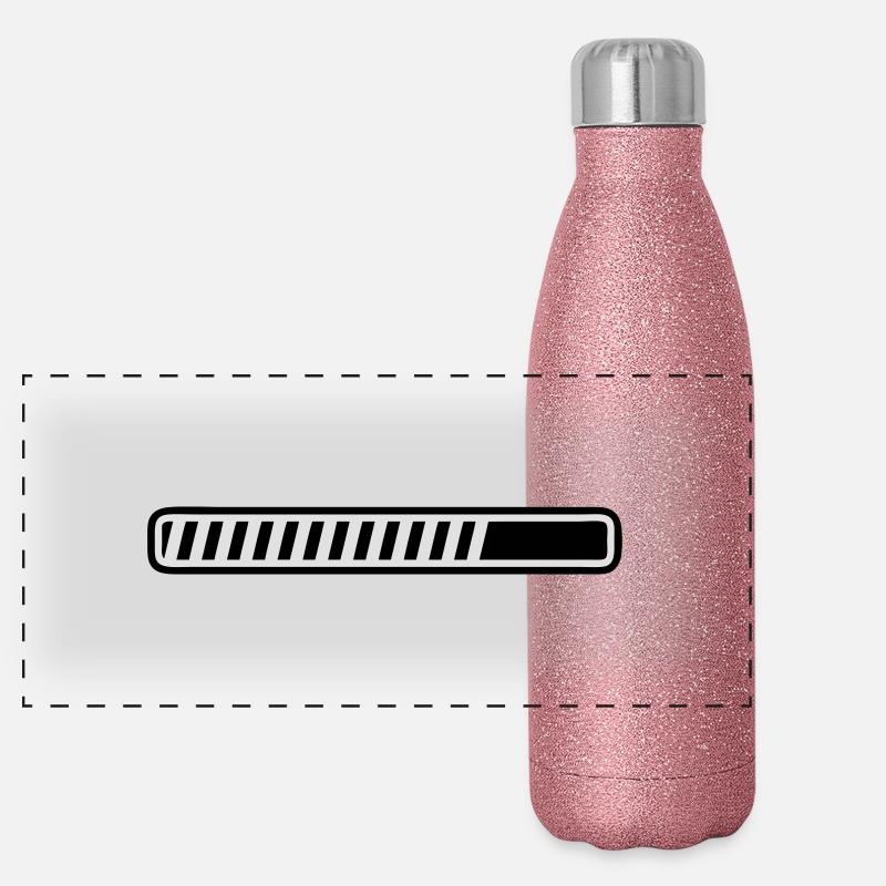 barre de progression Gourde isotherme panoramique pailletée 500 ml