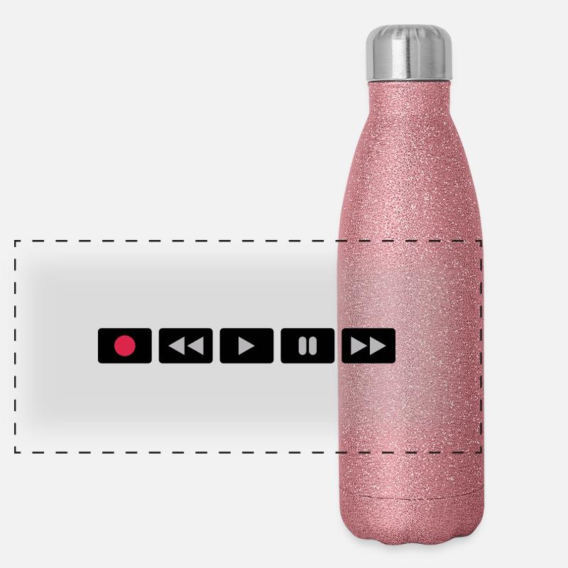 Oldschool Videocontrol Panorama Glitzer Isolierflasche 500 ml