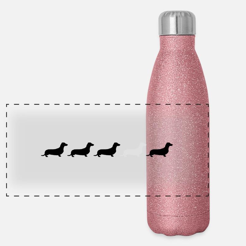teckel Gourde isotherme panoramique pailletée 500 ml