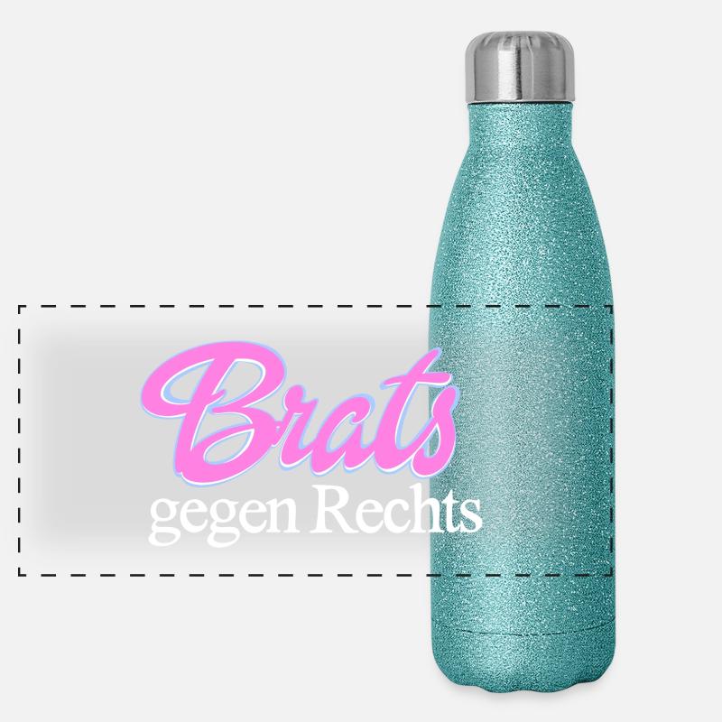 Brats against the Right – Déclaration d’activisme Gourde isotherme panoramique pailletée 500 ml