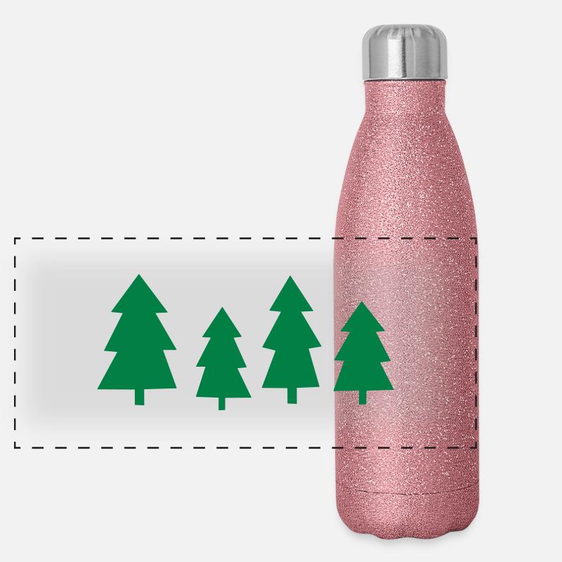 Arbres de Noël Gourde isotherme panoramique pailletée 500 ml