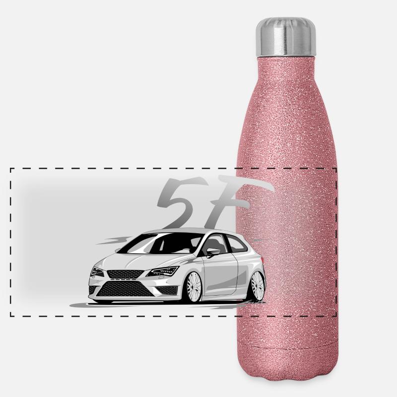 Leon de la fr, faible, profond, Stanced, Cupra Gourde isotherme panoramique pailletée 500 ml
