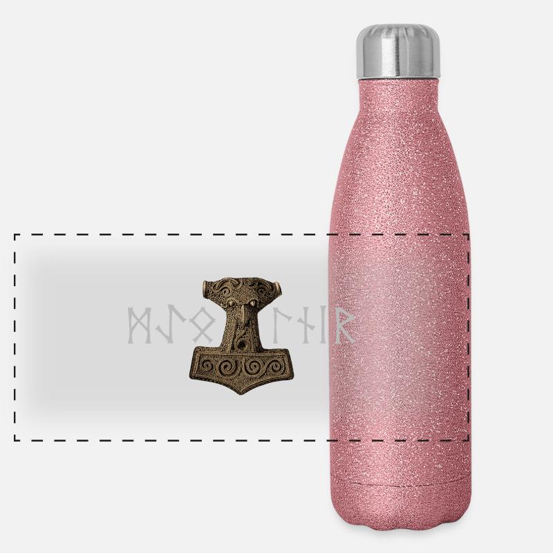 Mjolnir Older Futhark Gourde isotherme panoramique pailletée 500 ml