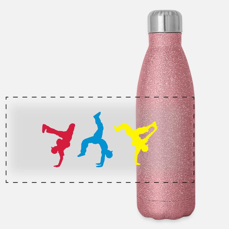 bboys colorfull Panorama Glitzer Isolierflasche 500 ml