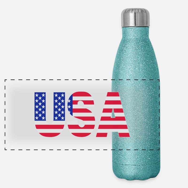USA Panoramic Glitter Thermal Bottle 500 ml