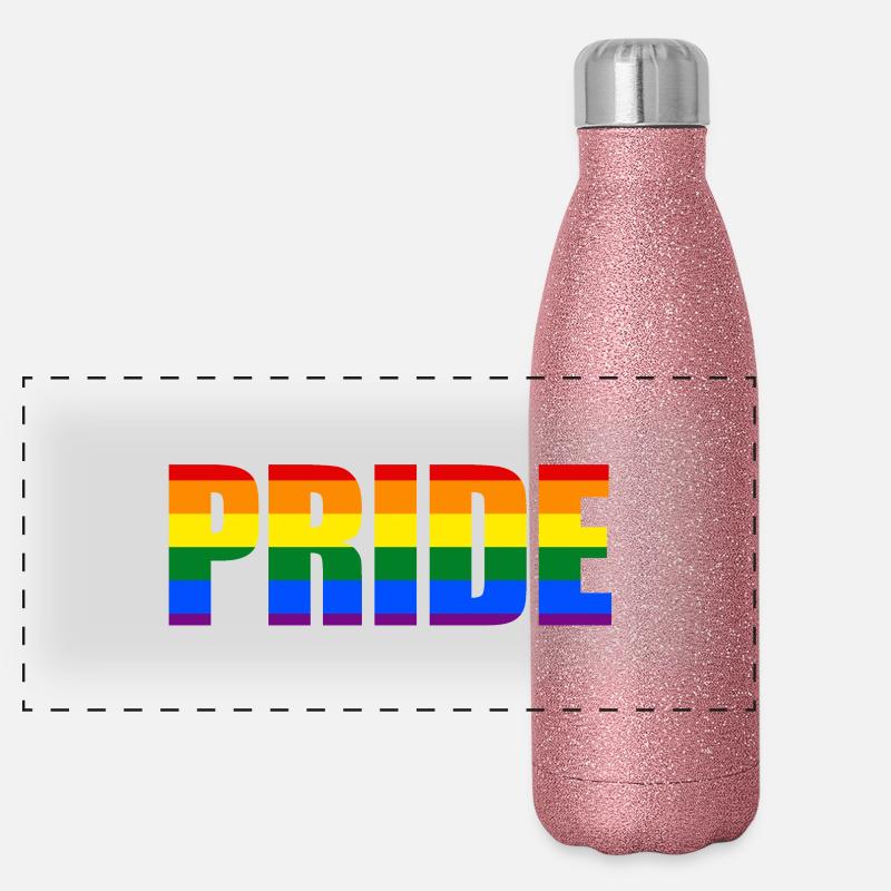 Gay Pride Gourde isotherme panoramique pailletée 500 ml