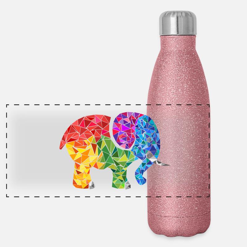 Elephant Panoramic Glitter Thermal Bottle 500 ml