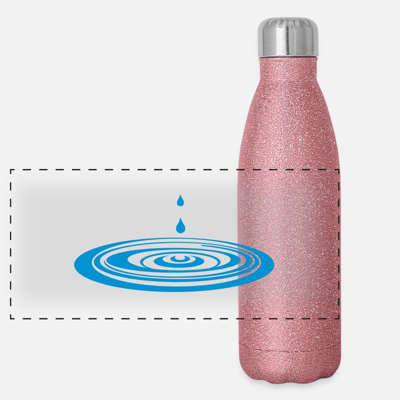 des gouttes d'eau _g1 Gourde isotherme panoramique pailletée 500 ml