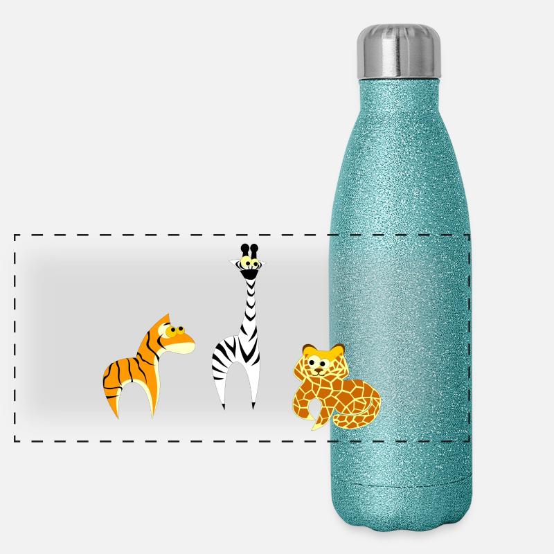 Zoo animals Panoramic Glitter Thermal Bottle 500 ml