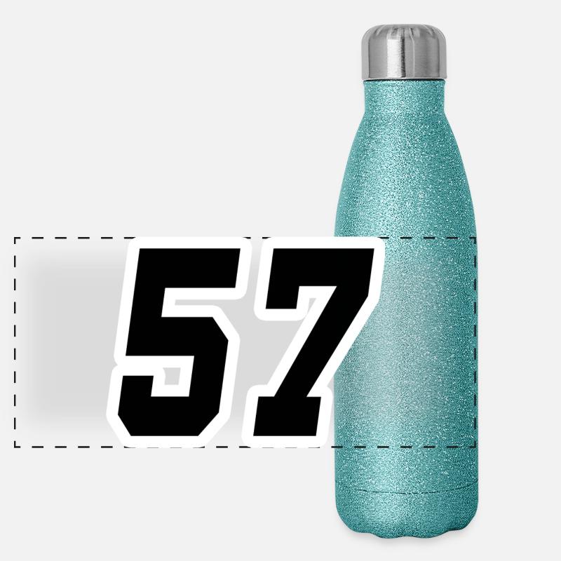 Nummer siebenundfünfzig 57 Panorama Glitzer Isolierflasche 500 ml