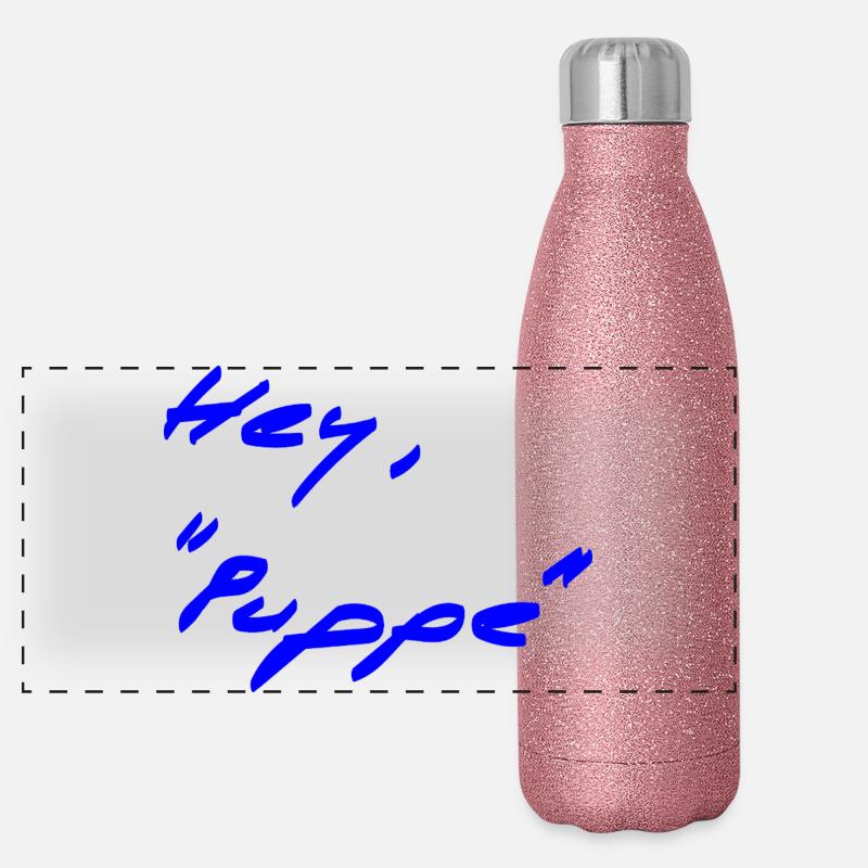 Begrüßung - anders Panorama Glitzer Isolierflasche 500 ml