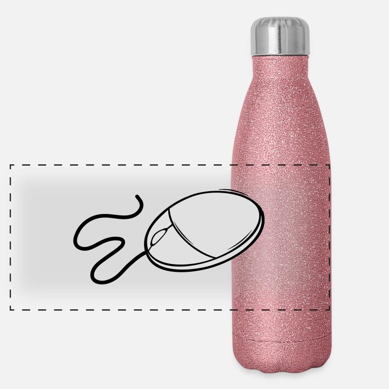 Computer mouse Panorama Glitzer Isolierflasche 500 ml