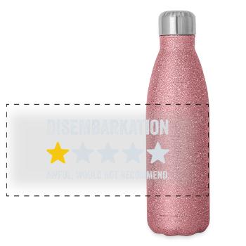 Disembarkation Awful Would Not Recommend - Cruise - Panoramic Glitter Thermal Bottle 500 ml - pink glitter - Front