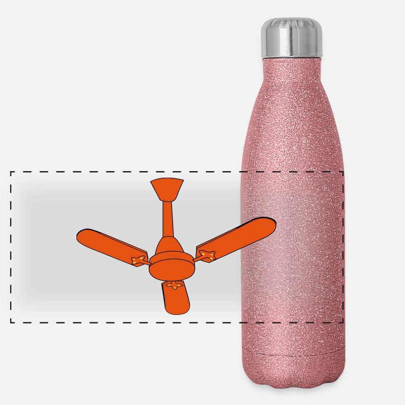 Ventilator Decke Wind Geschenkidee schnell Panorama Glitzer Isolierflasche 500 ml
