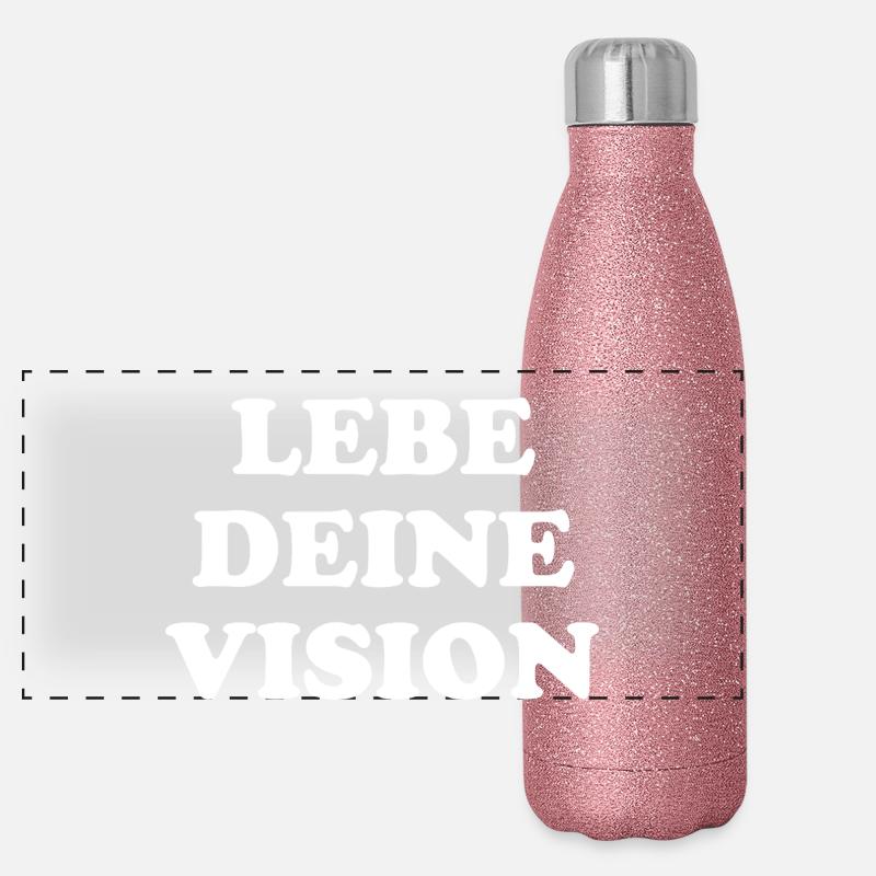 Live your vision Panoramic Glitter Thermal Bottle 500 ml
