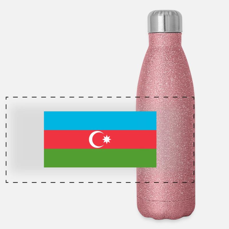 Aserbaidschan Panorama Glitzer Isolierflasche 500 ml