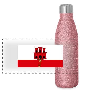 Gibraltar - Panoramic Glitter Thermal Bottle 500 ml - pink glitter - Front