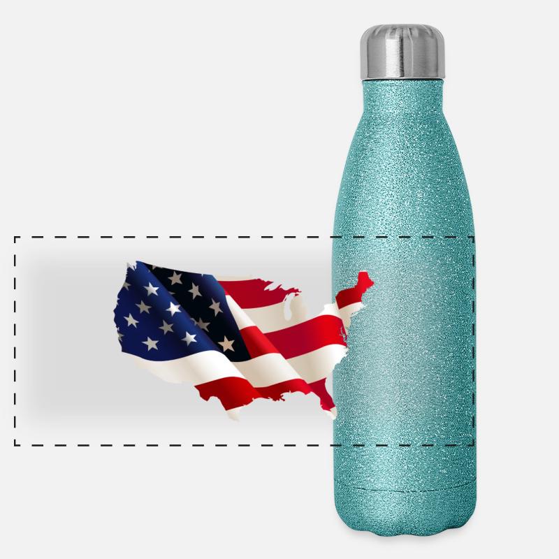 États-Unis Gourde isotherme panoramique pailletée 500 ml
