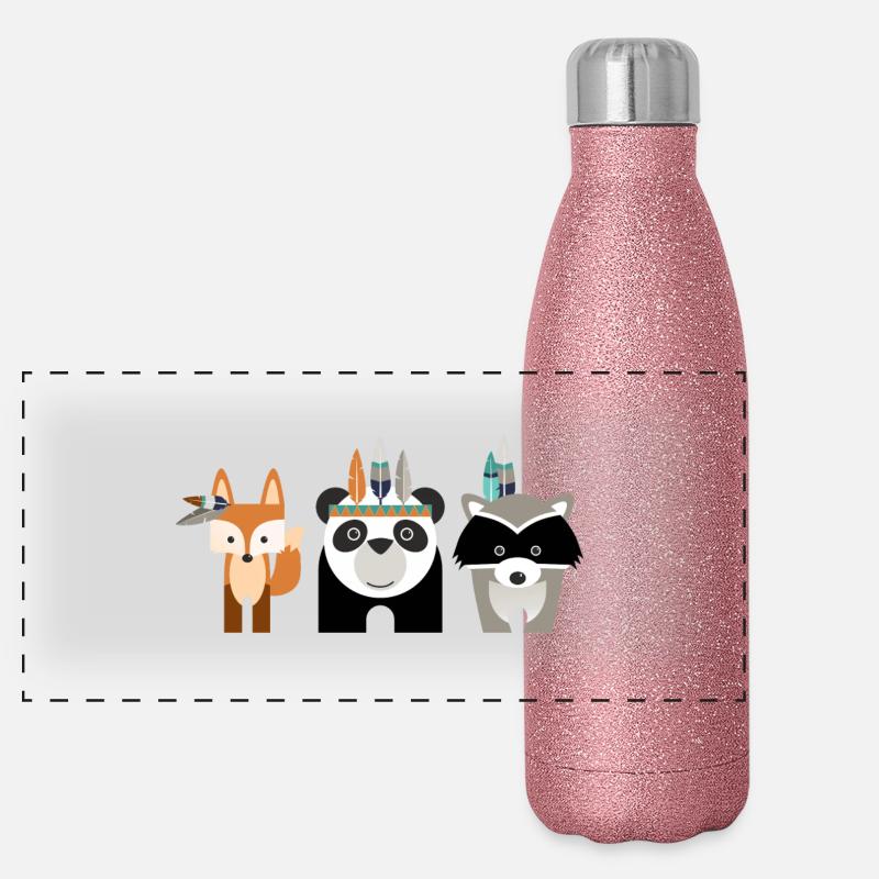 Indianer Panorama Glitzer Isolierflasche 500 ml