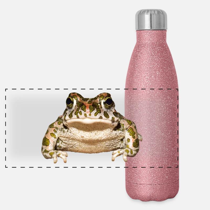 frog frog crocodile toad animal animals Panoramic Glitter Thermal Bottle 500 ml