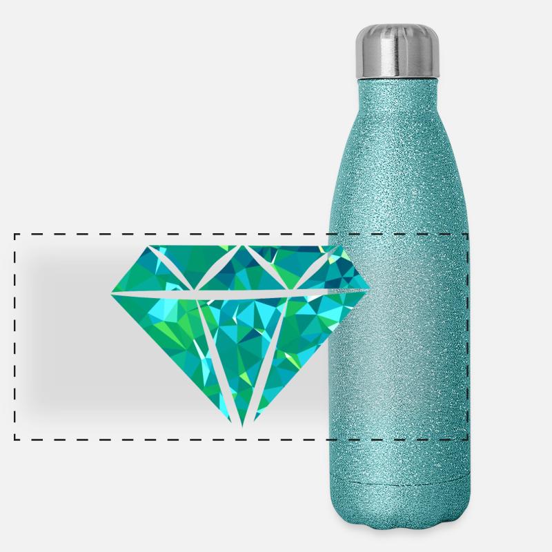 Diamond (Low Poly) Panoramic Glitter Thermal Bottle 500 ml