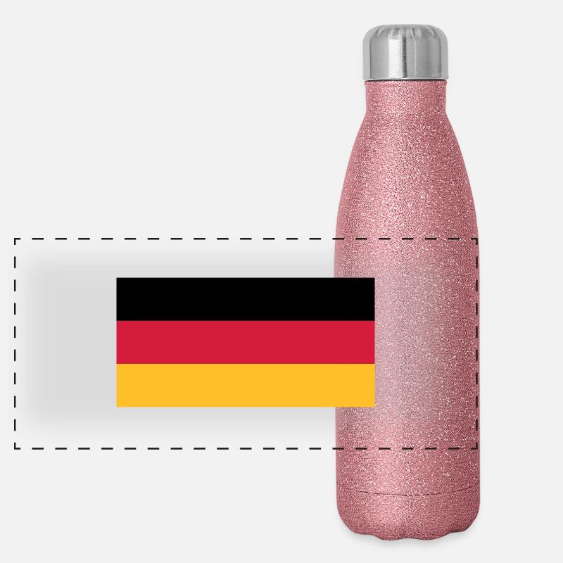 Deutschland Panorama Glitzer Isolierflasche 500 ml