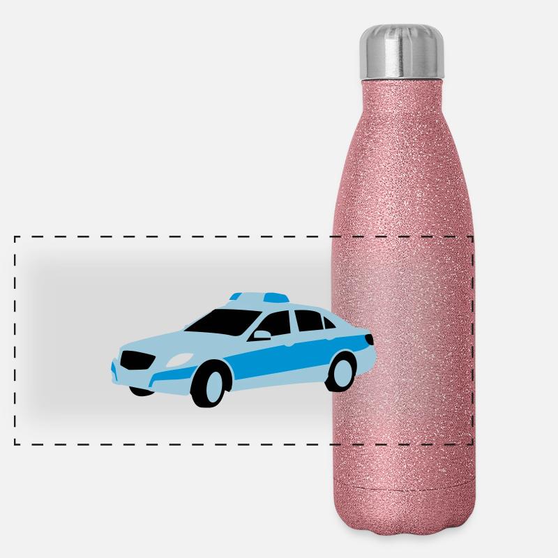 polizei Panorama Glitzer Isolierflasche 500 ml