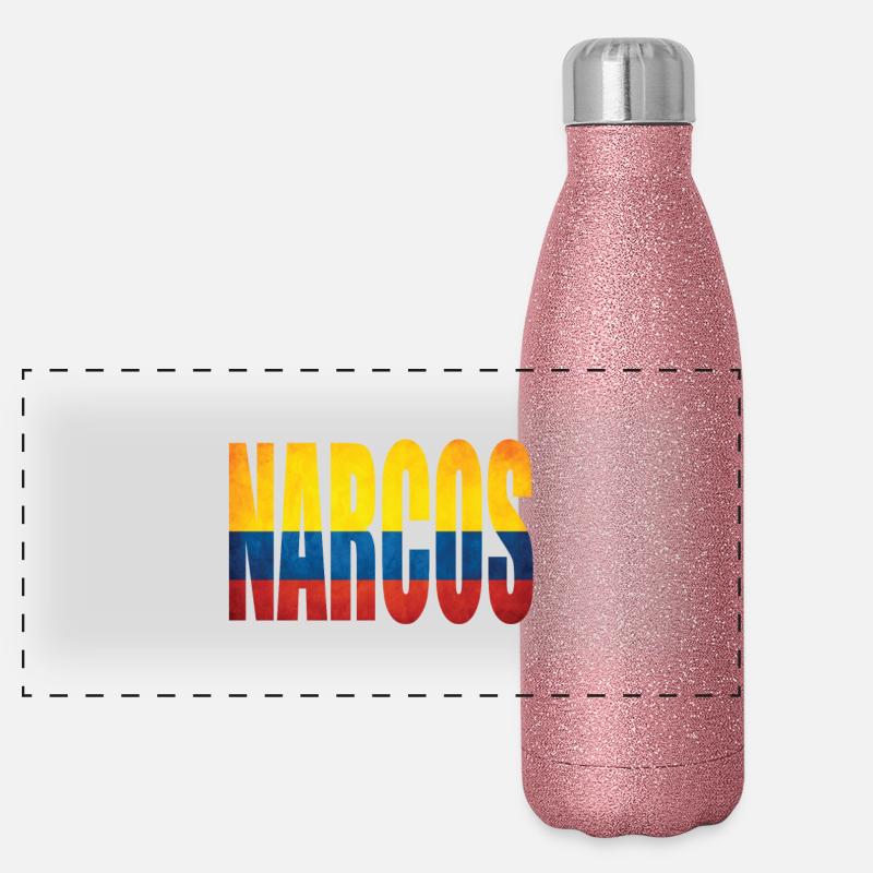 Narcos Colombie Gourde isotherme panoramique pailletée 500 ml